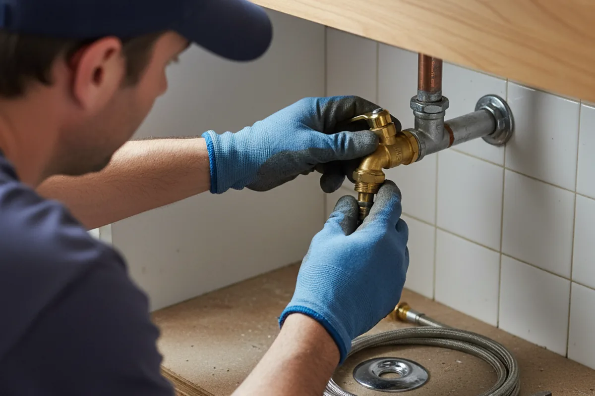 Shutoff valve and fitting work during Emergency Plumbing in Isabella